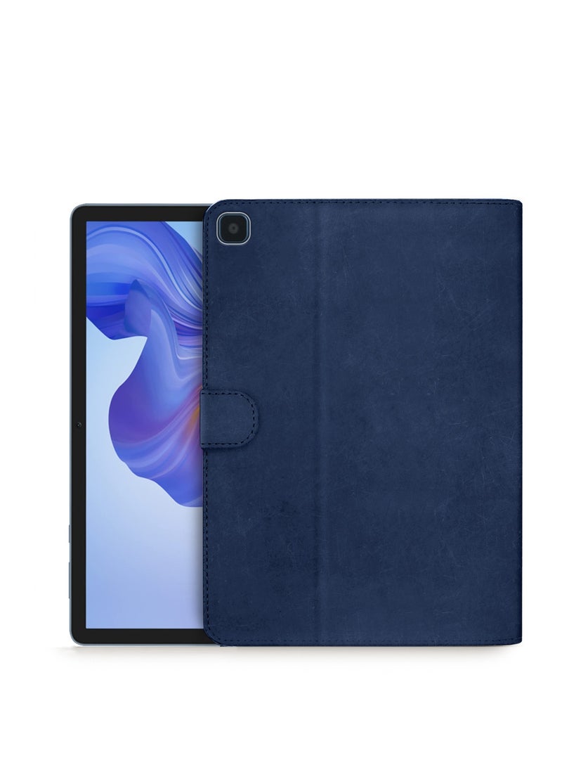 Wtech PU Leather Magnetic Closure Flip Case Cover For Honor Pad X8 / Honor Pad X8 Lite 2022 Navy Blue - Image 1