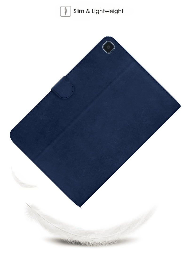 Wtech PU Leather Magnetic Closure Flip Case Cover For Honor Pad X8 / Honor Pad X8 Lite 2022 Navy Blue - Image 2