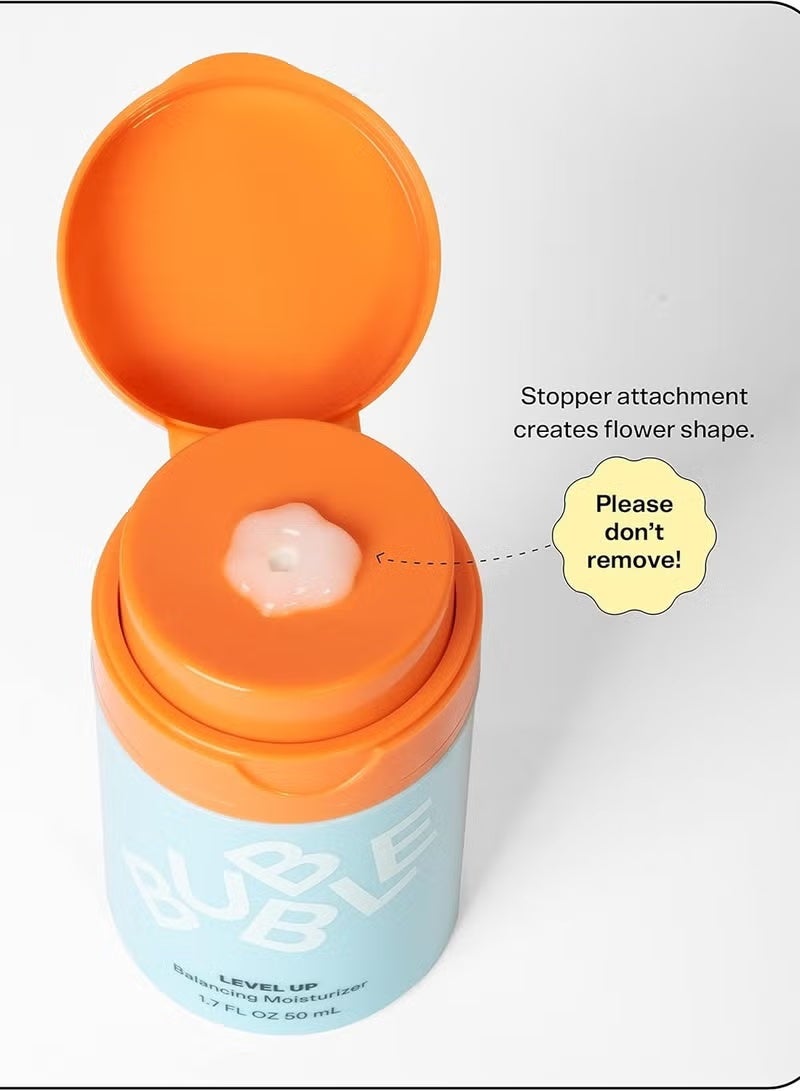 Bubble Skincare Level Up Balancing Moisturizer，Face Hydrating Gel Moisturizer Formulated with Zinc PCA + Niacinamide for Improved Texture & Radiance，Skin Care for Oily or Combination Skin (50ml) - Image 2