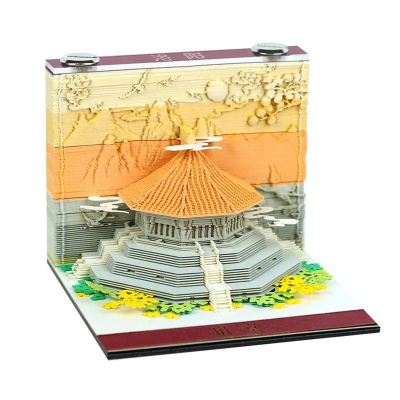 Henan cultural and creative gift customization, Luoyang tourist attraction souvenirs, paper sculpture desktop ornaments, 3D stereoscopic memo pads - Image 5