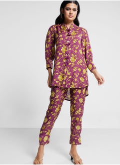 indya Floral Print Kurti & Pants Set  - Image 1