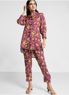 indya Floral Print Kurti & Pants Set  - Image 5