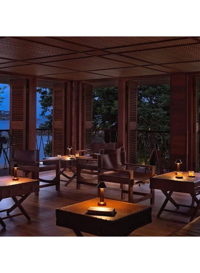 2.4W Dimmable Table Lamp with LED Touch Switch from Ve 2 Com, Rechargeable, Made of Aluminum, Wireless, for Restaurant, Bar, and Cafe, Gold - Image 2