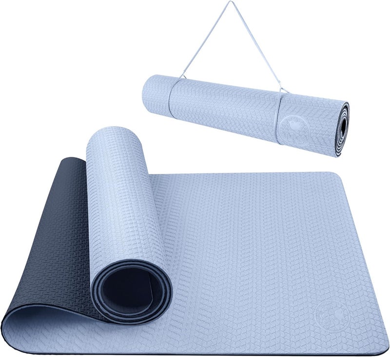 IUGA Yoga Mat Thick Non Slip Anti-tear Pilates Mat Eco Friendly Hot Yoga Mats for Workout & Exercise(72"x 24"x 6mm) - Image 1