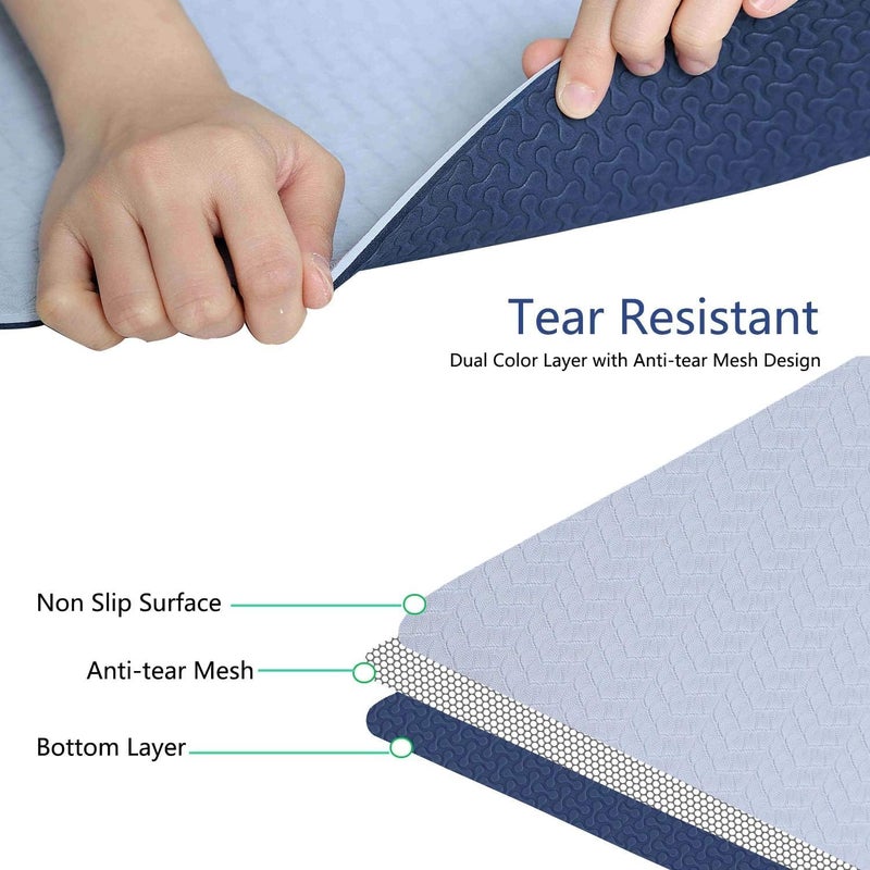 IUGA Yoga Mat Thick Non Slip Anti-tear Pilates Mat Eco Friendly Hot Yoga Mats for Workout & Exercise(72"x 24"x 6mm) - Image 4
