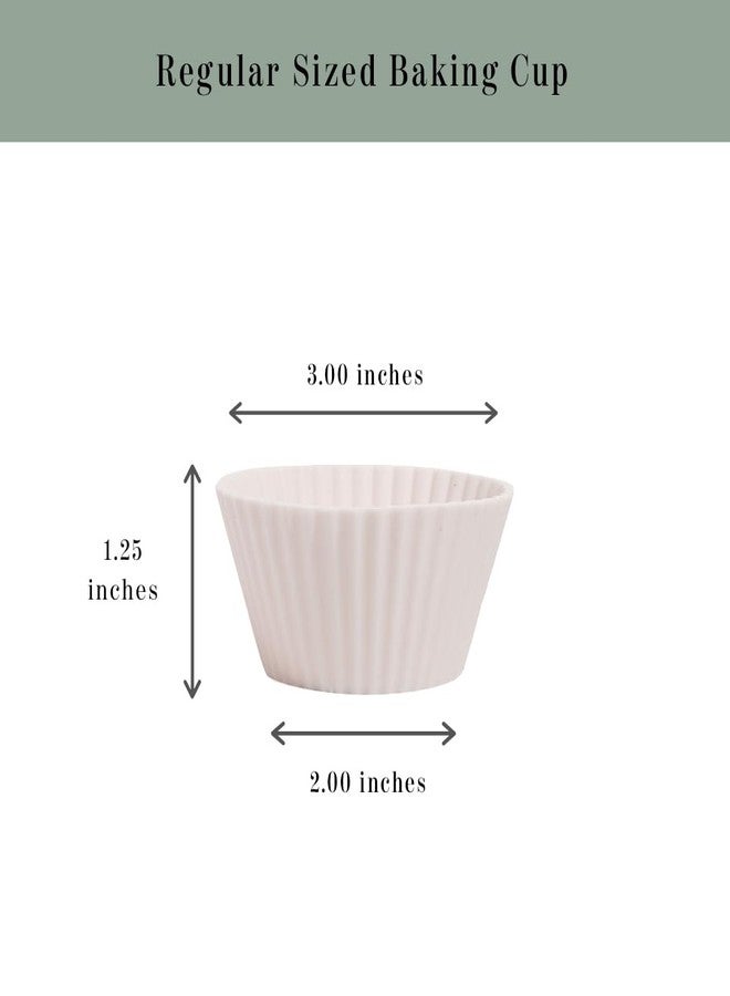 The Silicone Kitchen أكواب خبز سيليكون قابلة لإعادة الاستخدام من ذا سيليكون كيتشن، غير سامة، خالية من مادة BPA، آمنة للغسل في غسالة الصحون، عادية، عبوة من 12 قطعة، لون أبيض أنيق - Image 4