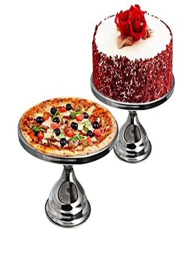 finality Stainless Steel Round Display Decorating Cake Stand for Cake Cutting,13 Inches Diameter - Pizza Dessert Cupcake Pies Muffins Stand - Image 5
