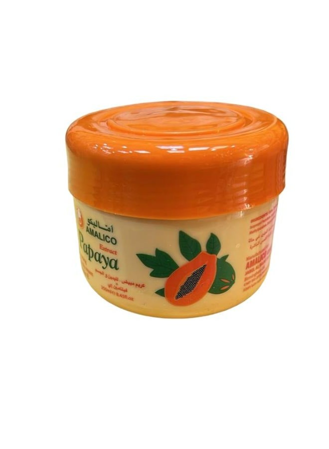 AMALICO Papaya Whitening Hand & Body Cream + Vitamin E 250 ML - Image 2