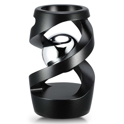 Lifidea Kinetic Optical Illusion Toys Kinetic Desktop Fidget Spinner Toys Cool Gadget Desk Toy Fidget Toys Gift for Various Holidays Kinetic Spinner Ball Relieve Stress Anxiety for Kids and Adults Black - Image 1
