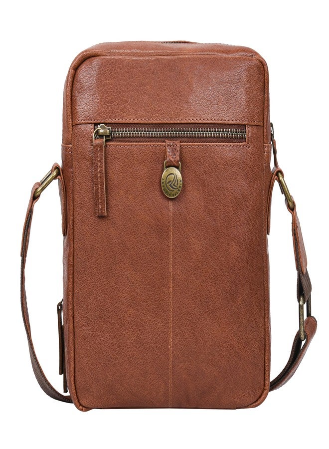 ANTONIO VALERIA Alex Washed Redwood Premium Leather Crossbody Bag - Image 5