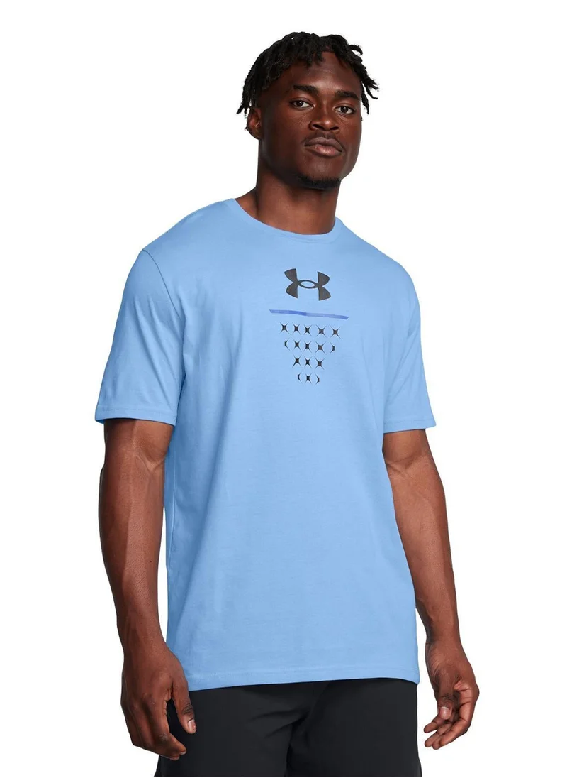 UNDER ARMOUR Basketball Net Graphic Short Sleeve T-shirt