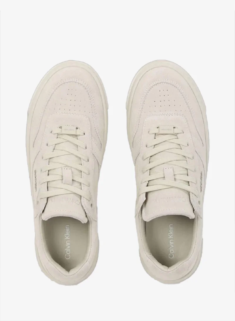 Calvin Klein Sand Pebble Suede Trainers for Women | Best Price UAE