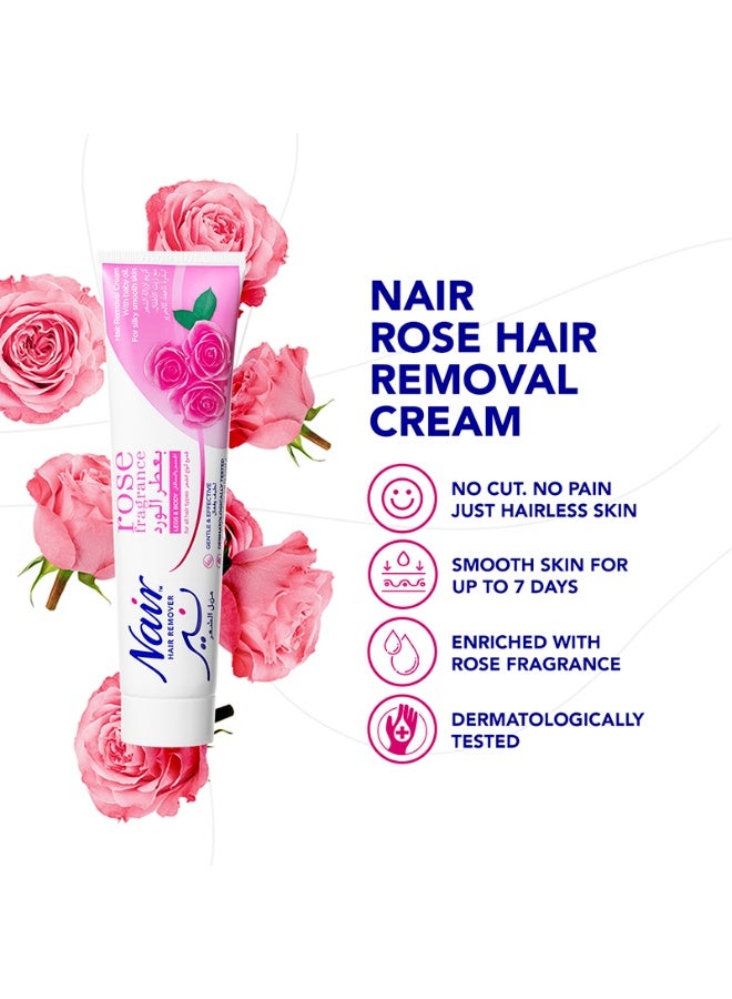 Nair Cream for hair removal With Rose Fragrance - 110 gm - Image 2