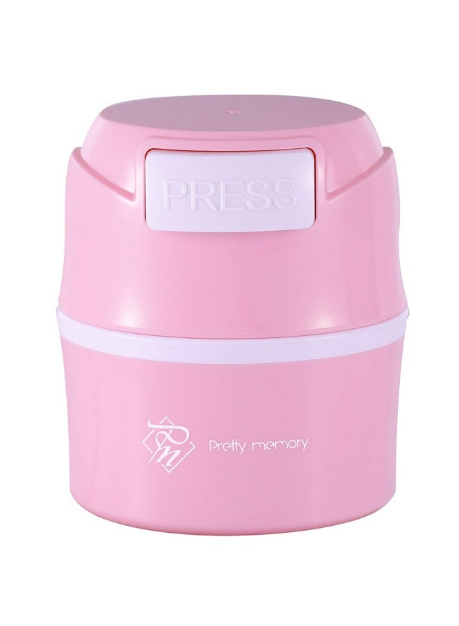 بريتي ميموري حاوية تخزين غراء الرموش، حامل غراء الرموش محكم الغلق، حامل جرة لاصقة لـ 38 زجاجة من لوازم تكنولوجيا الصمغ التي يجب اقتناؤها (وردي) - Image 1