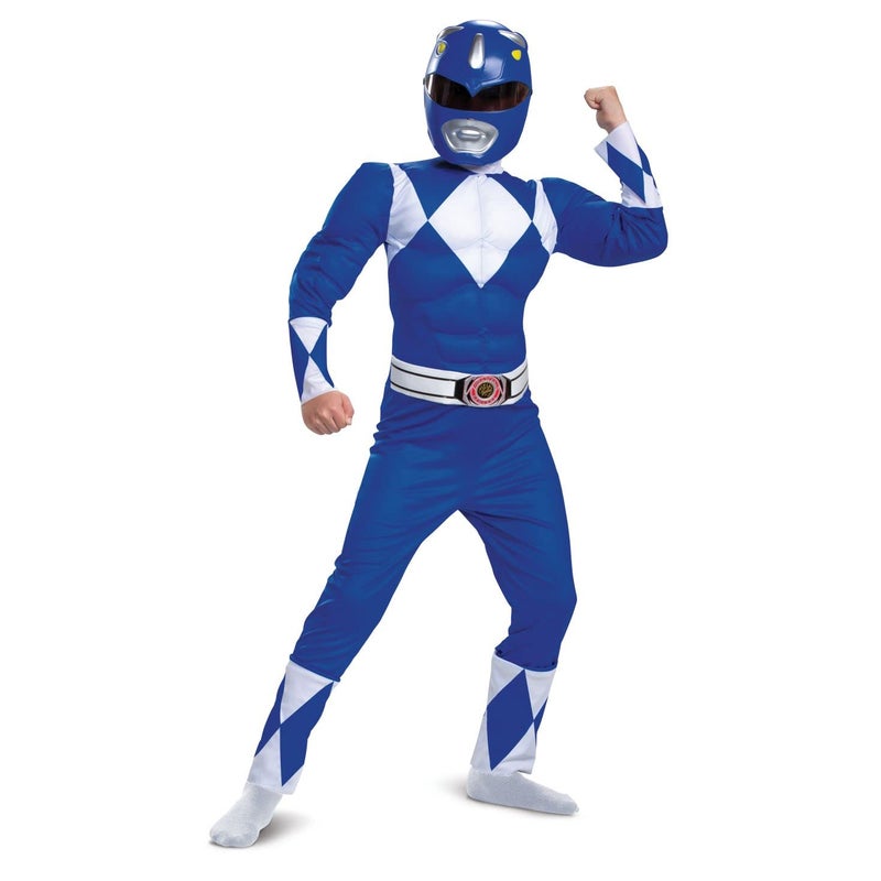 Disguise Blue Power Ranger Costume, Officially Licensed Power Rangers Beast Morphers Costume for Kids, Medium (7-8) - Image 1