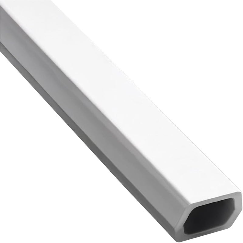 Gray PVC Cable Channel 0.6 Inch Wide Cord Cover Wire Management For Home Office - Image 2