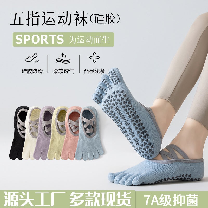 5-Toe Yoga Pilates Socks - Image 2