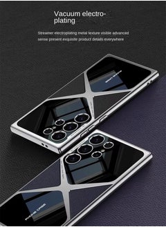 GKK Luxury Leather Case for Samsung Galaxy S25 Ultra (2025) ,Electroplated with Camera Protected and Pen Slot Design Support Wireless Charging - Pen Not Included  - Image 2