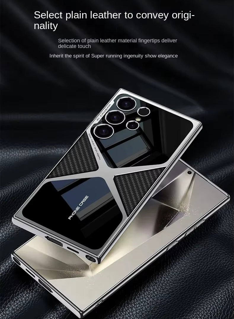 GKK Luxury Leather Case for Samsung Galaxy S25 Ultra (2025) ,Electroplated with Camera Protected and Pen Slot Design Support Wireless Charging - Pen Not Included  - Image 4