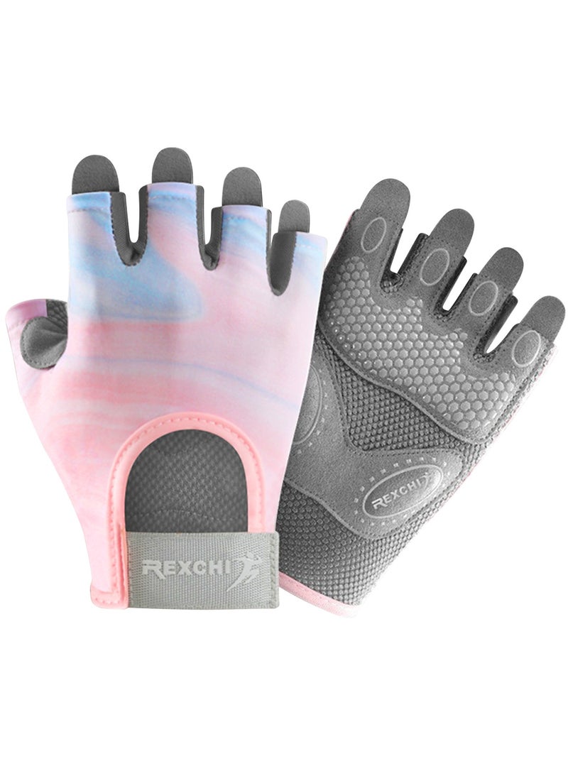 REXCHI Breathable Workout Gloves for Women, Weight Lifting Gloves for Gym, Cycling, Exercise, Fitness and Training, with Excellent Grip and Cushion Pads  - Image 1