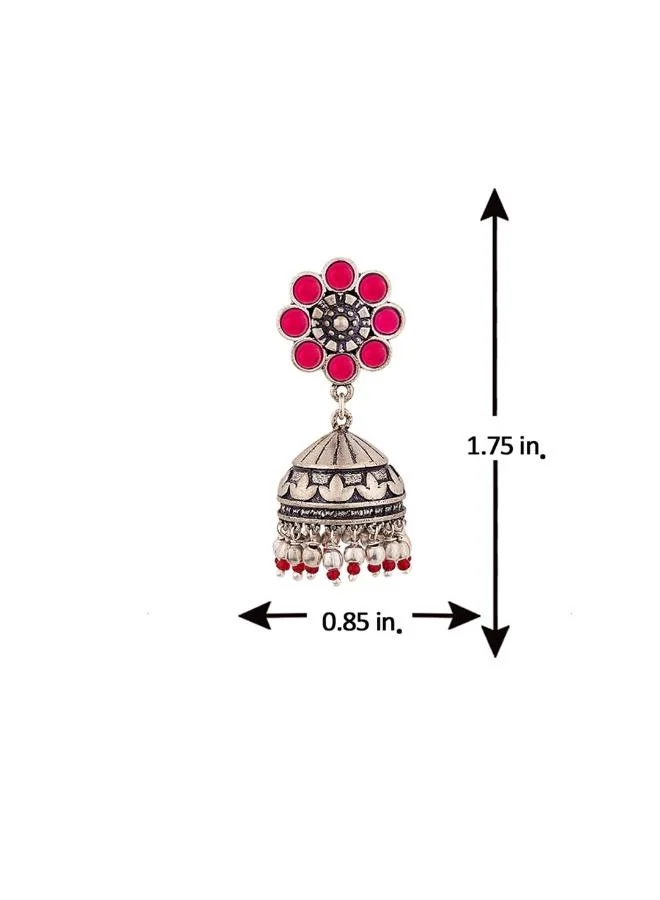 VOYLLA Abhira Floral Jhumka Earrings