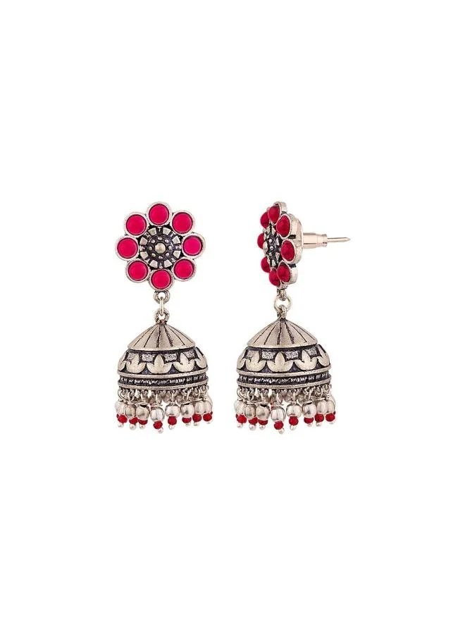 VOYLLA Abhira Floral Jhumka Earrings