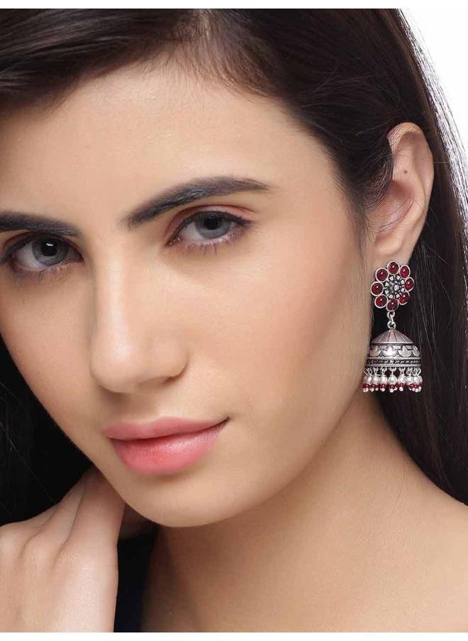 VOYLLA أقراط جومكا الزهرية أبهيرا  - Image 5