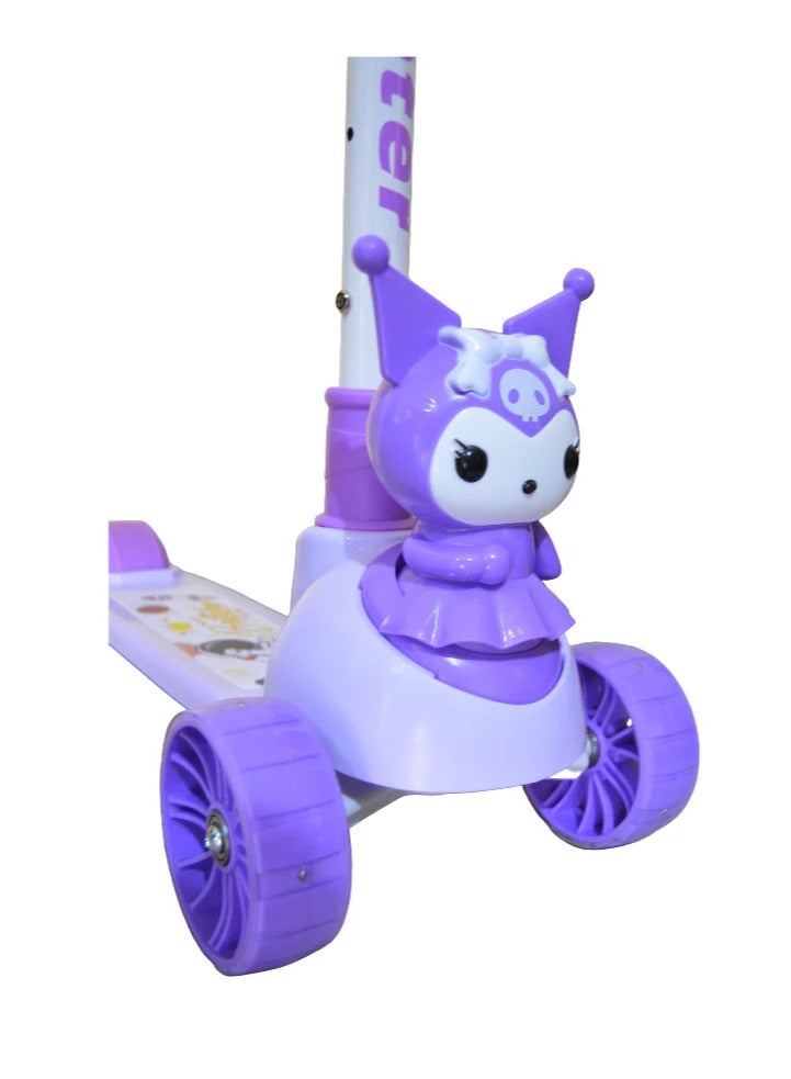 Scooter  Kids Purple Scooter with Fun Character – Safe & Durable Ride for Children - Image 3