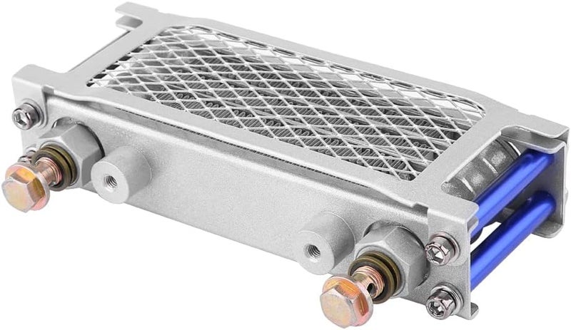 Motorcycle 65ml Oil Cooler Kit, Engine Oil Cooling Radiator System for GY6 Engine, Efficient Heat Dissipation to Reduce Wear and Extend Engine Life (Export silver) - Image 2