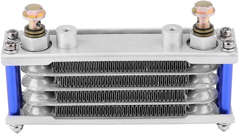 Motorcycle 65ml Oil Cooler Kit, Engine Oil Cooling Radiator System for GY6 Engine, Efficient Heat Dissipation to Reduce Wear and Extend Engine Life (Export silver) - Image 4