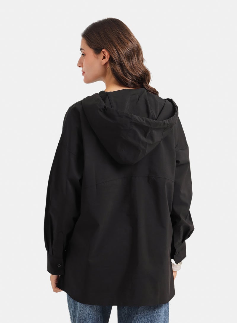 Carina Hooded Button-Up Shirt - Image 4