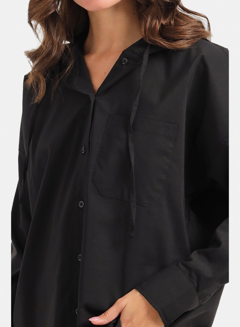 Carina Hooded Button-Up Shirt - Image 5
