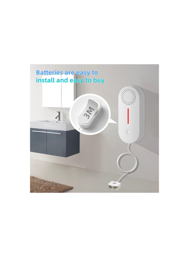 SYOSI Water Leak Detector WiFi, Low Water Level Alarm, 100dB Loud Water Alarm, Water Sensor with Remote Tuya/Smart Life App Monitoring, Wireless Water Detector for Kitchen, Bathroom, Basement(1 Pack)  - Image 2