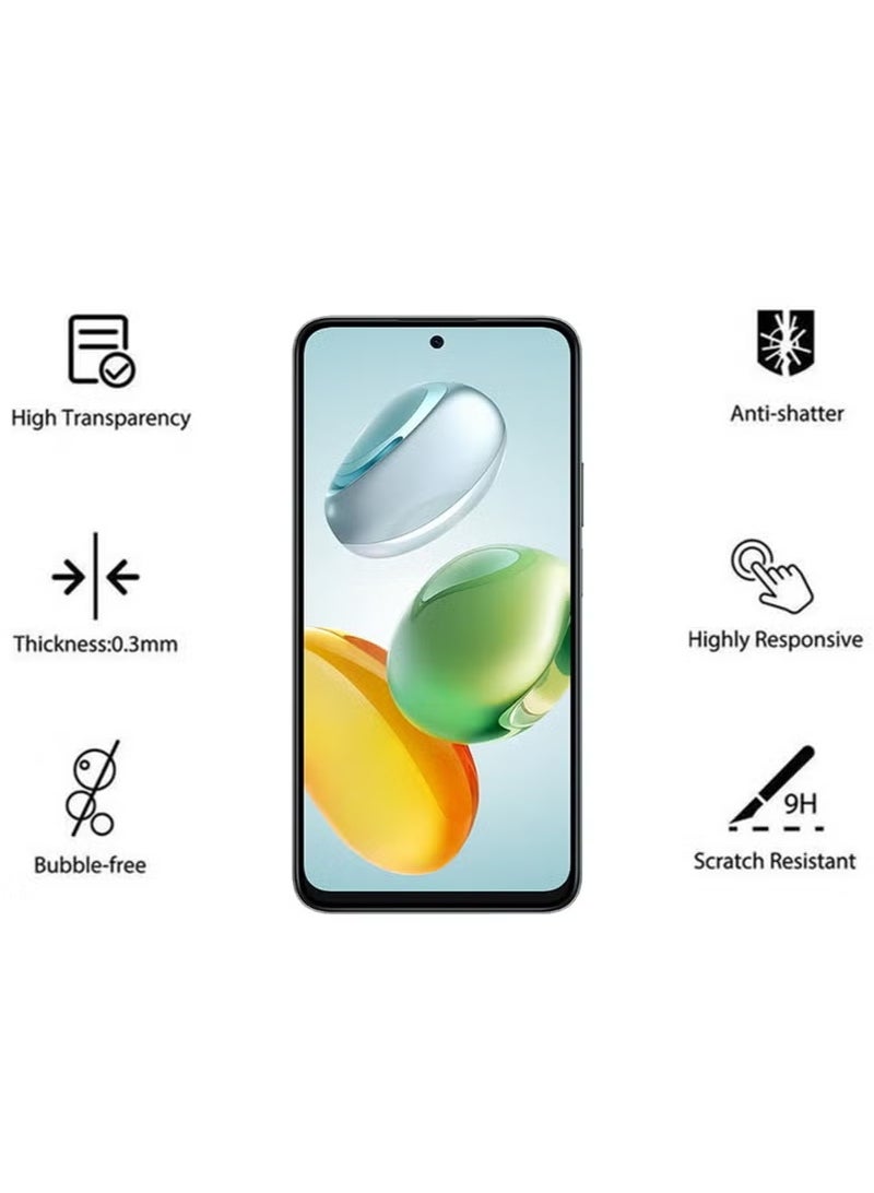 URBBKING Honor X7c Screen Protector | Tempered Glass Compatible with Honor X7c | Screen Protector Full HD Quality Tempered Glass Anti-Scratch Edge to Edge Coverage with Easy Installation Kit - Black - Image 3