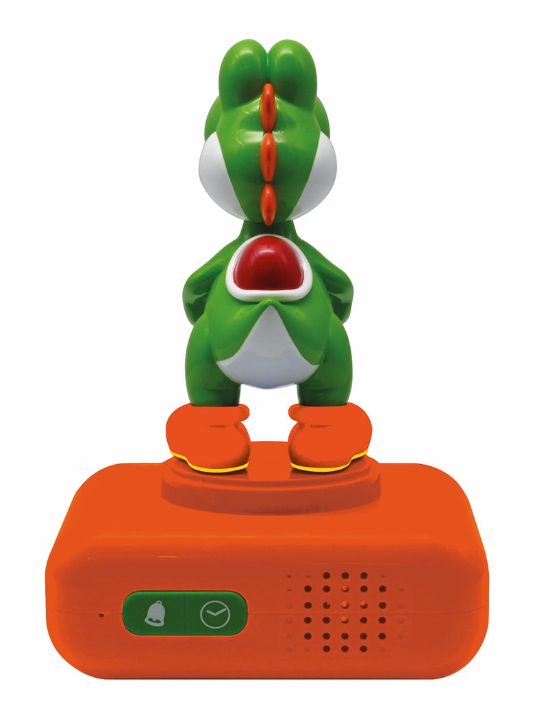 Lexibook, Super Mario, Yoshi Nightlight alarm clock, Sounds and Melodies, LCD Backlit screen, Luminous, Snooze, Orange, RL800NI1 - Image 2