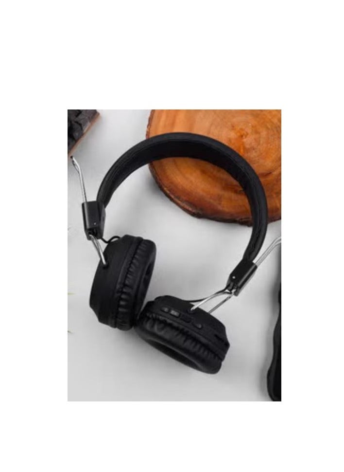 SODO - SD-1001 Dual Mode "Bluetooth-FM - sd card -Wireless Headphone - Black - Image 1
