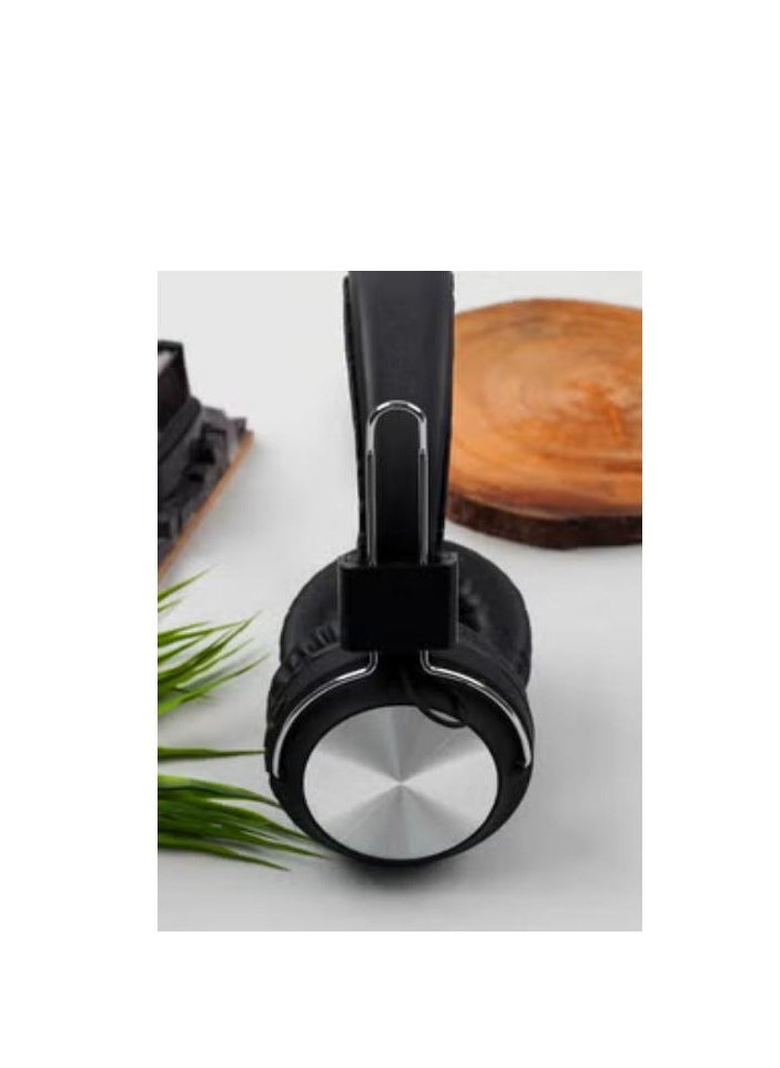 SODO - SD-1001 Dual Mode "Bluetooth-FM - sd card -Wireless Headphone - Black - Image 1