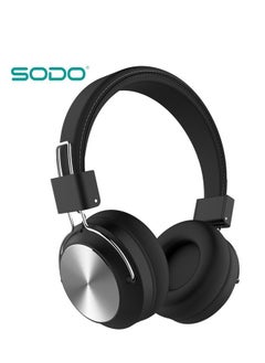 SD-1001 Dual Mode "Bluetooth-FM - sd card -Wireless Headphone - Black