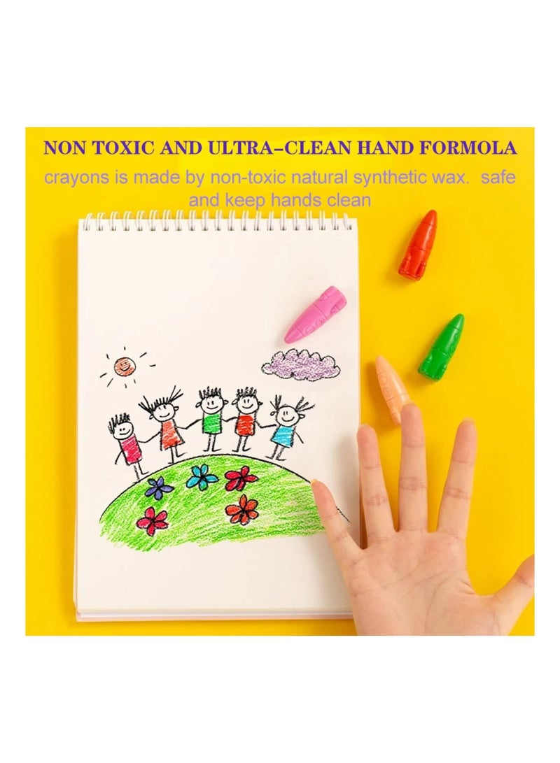 Deli 12 Colors Space Rocket Crayon Non-Toxic Crayons For Kids Easy To Grip Washable Kids Crayons Safe Colouring Art School Supplies Gift Set For Babies And Children - Image 3