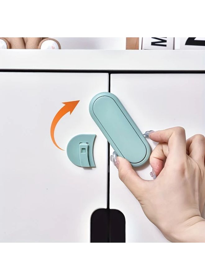 8 Pcs Drawer Lock Cabinet Lock Buckle Set For Lotus Root Powder Convex Surface Prevent Cabinets And Drawers From Being Easily Opened Kitchen Living Room Bedroom - Image 1