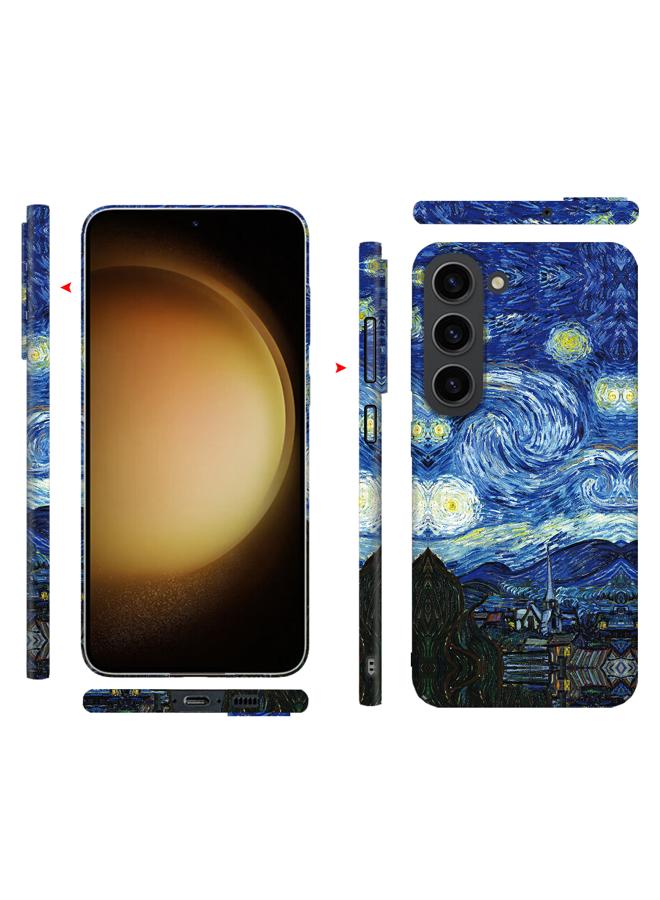 Samsung Galaxy S23+ Art Oil Painting Phone Case - Van Gogh Starry Night - Full Pack Frosted Cool Creative Lens Anti Drop Case  - Image 1