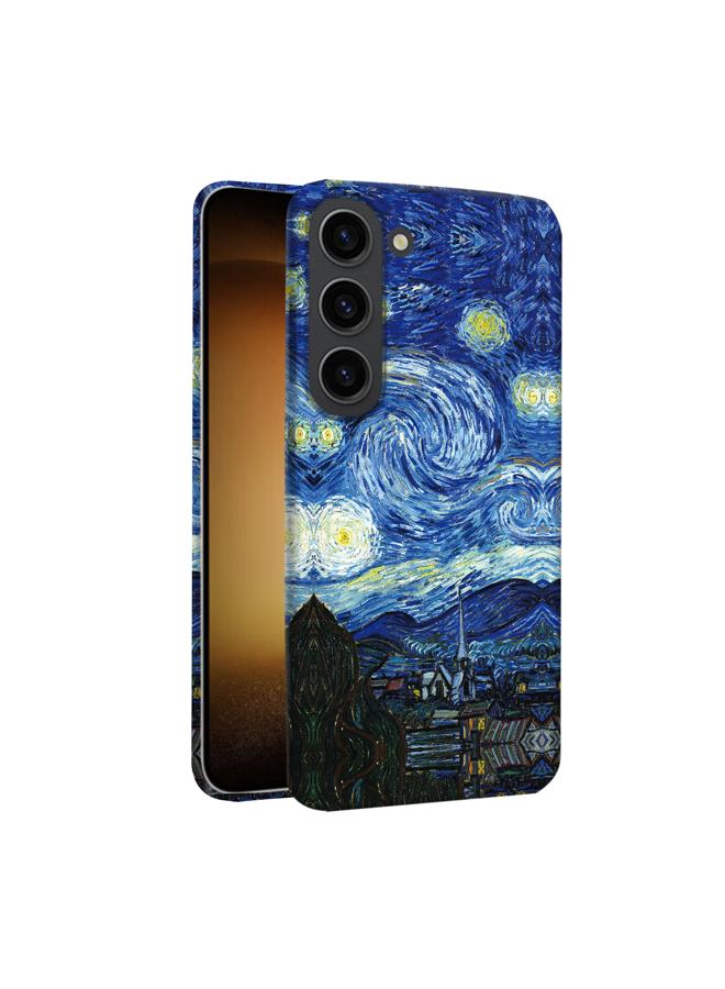 Samsung Galaxy S23+ Art Oil Painting Phone Case - Van Gogh Starry Night - Full Pack Frosted Cool Creative Lens Anti Drop Case  - Image 2