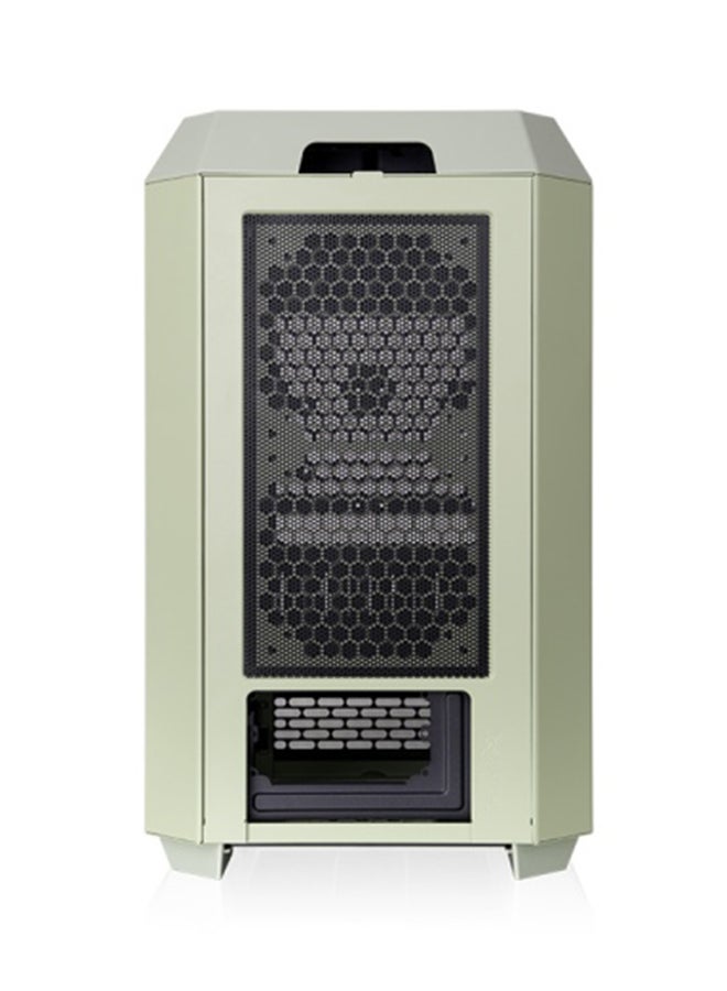 Thermaltake The Tower 250 Mini Tower Chassis – 3mm Tempered Glass, SPCC Material, Dual 120mm CT120 Fans, Supports 360mm AIO Radiator, USB 3.2 Type-C, SFX/ATX PSU, 3 Expansion Slots, Mini ITX Motherboard, Matcha Green | CA-1Z9-00SEWN-00 - Image 4