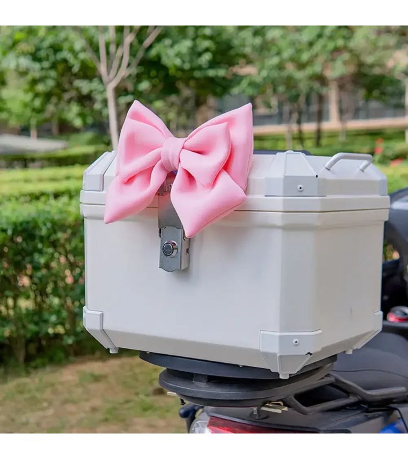 Light Pink Bow Decorations For Electric Bicycle And Motorcycle Helmets - Image 2