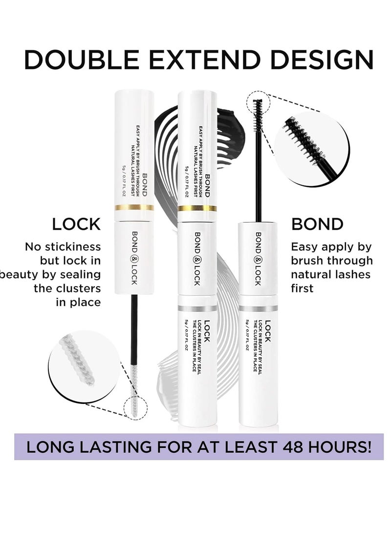 BEYELIAN BEYELIAN Lash Bond and Seal, Cluster Lash Glue for Individual Cluster Lashes DIY Eyelash Extensions Latex Free Aftercare Sealant with Mascara Wand Super Strong Hold 72 Hours  - Image 4