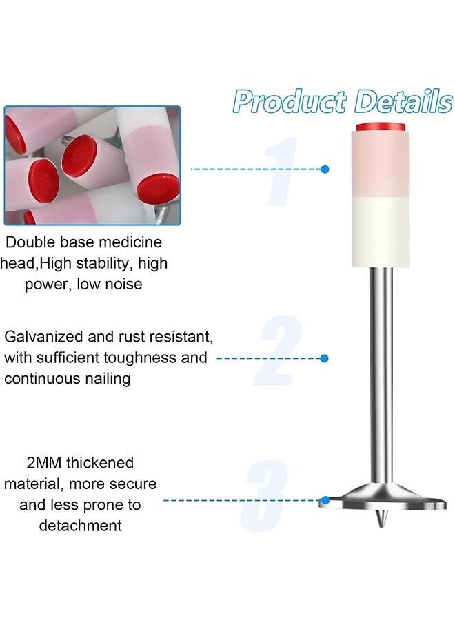 200 PCS Mini Steel Ramset Concrete Nail Gun Nails Kit, 7.3 mm Diameter Bolts, Manual Drywall Nail Gun, Pistola De Impacto para Concreto Clavos, Multi-Purpose Nail Shooter Gun Nails - Image 5