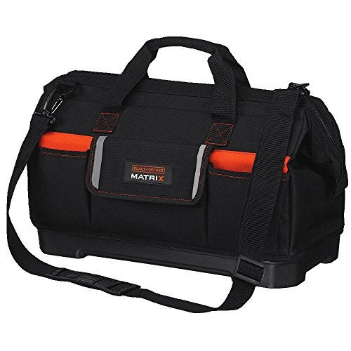 BLACK+DECKER Tool Tote Bag for Matrix System, Wide-Mouth, 21-Inch (BDCMTSB) - Image 1