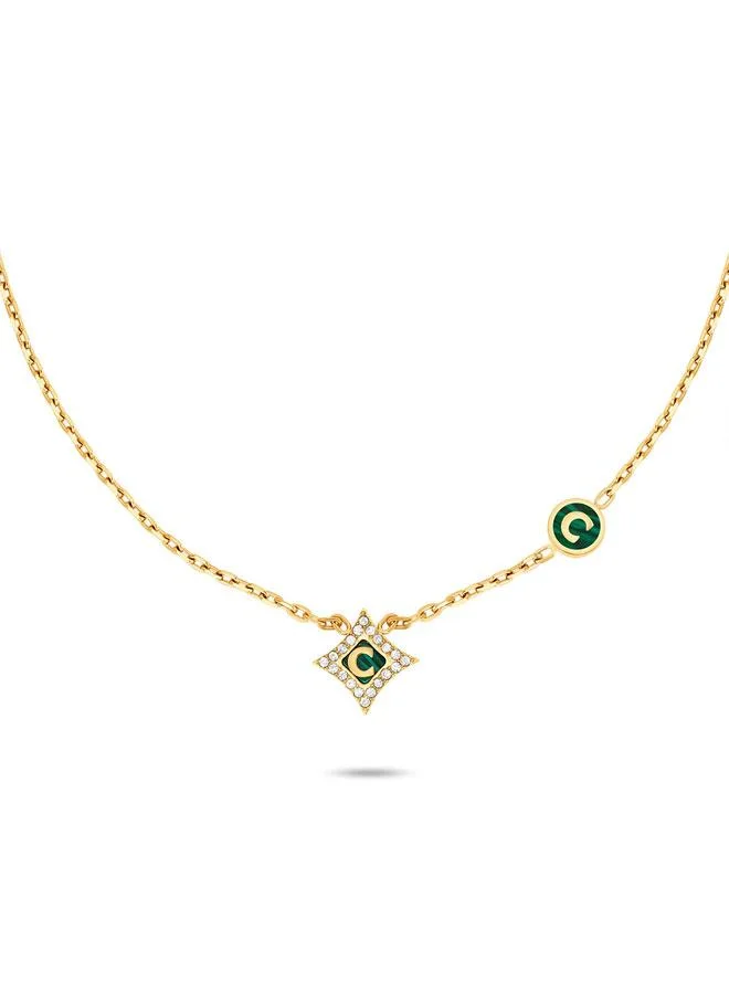 CERRUTI 1881 Tessa Gold Plated Stainless Steel Pendant Necklace for Women 450mm
