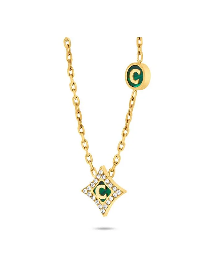 CERRUTI 1881 Tessa Gold Plated Stainless Steel Pendant Necklace for Women 450mm