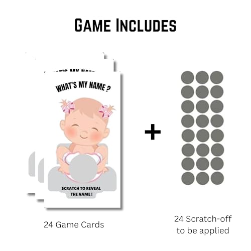 Craftmind What's in My Diaper Baby Shower Scratch Off Game | 24 Cards - 2 Winner | Baby Shower Games | Dirty Diaper Game (Girl Edition) - Image 5